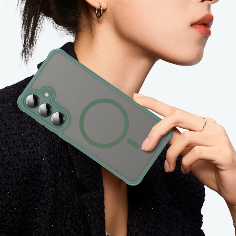 Husa Samsung Galaxy A27 5G Techsuit HaloFrost II MagSafe, verde