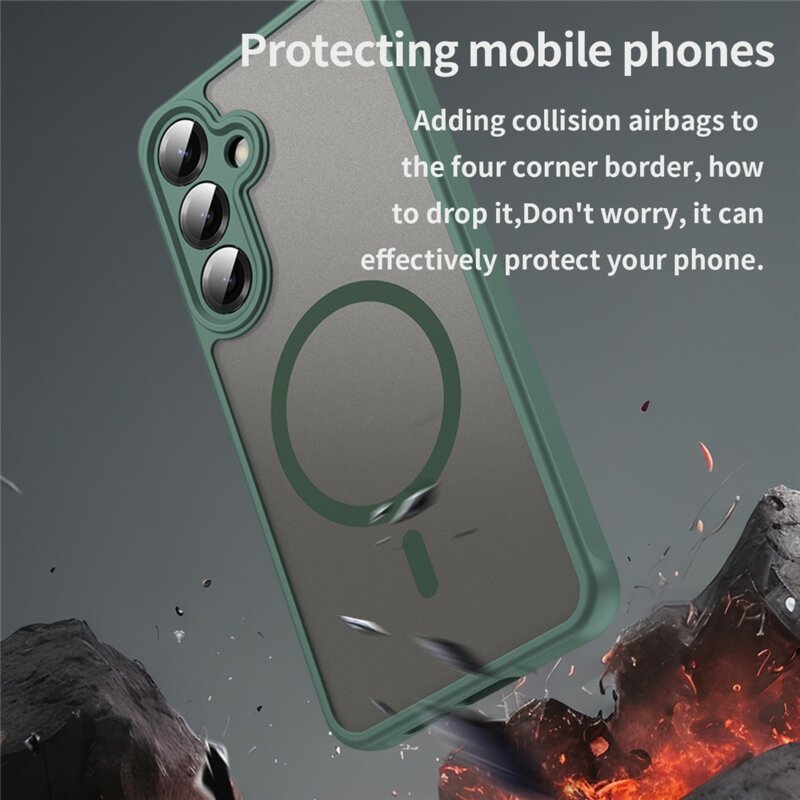 Husa Samsung Galaxy A27 5G Techsuit HaloFrost II MagSafe, verde
