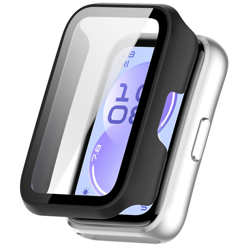[Pachet 360°] Husa + folie Huawei Band 11 Techsuit Defense, negru