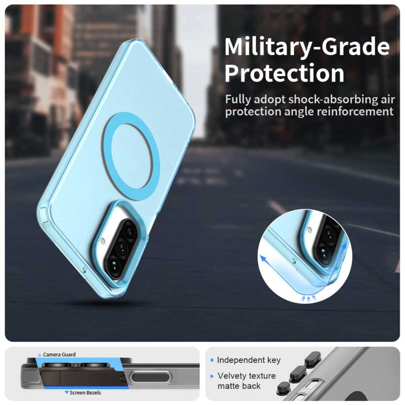 Husa Samsung Galaxy A27 5G Techsuit CandyCase MagSafe, albastru