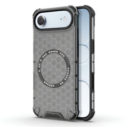 Husa transparenta iPhone 17 Air Techsuit HoneyComb Shield MagSafe, negru