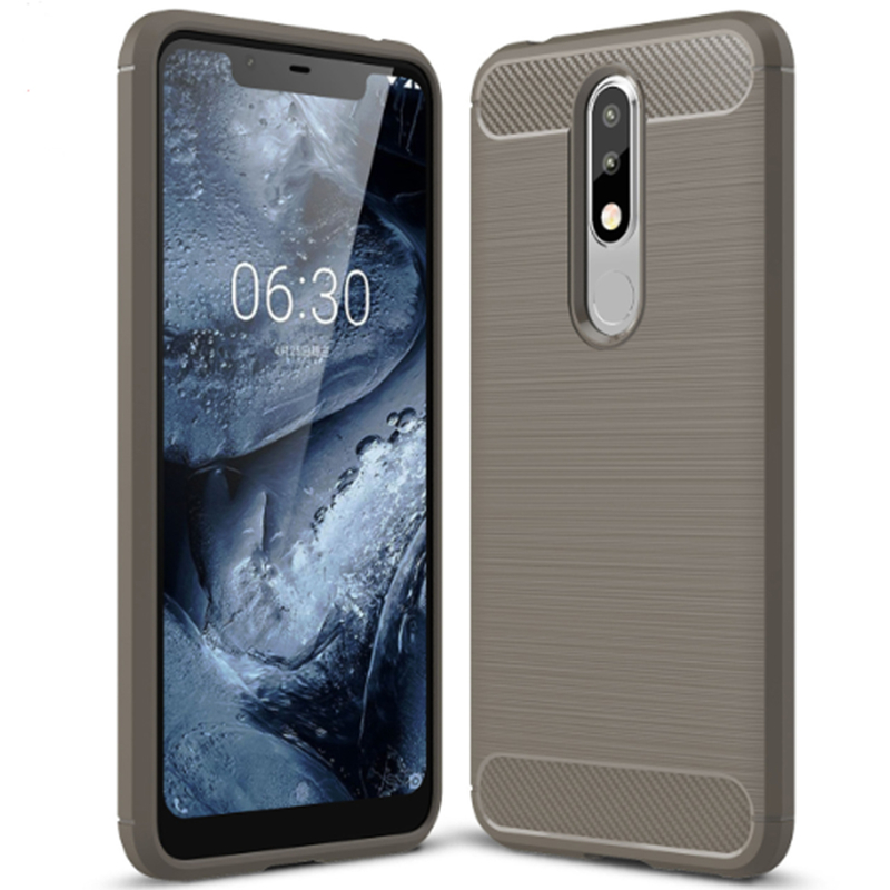 Husa Nokia X5 2018 TPU Carbon Gri
