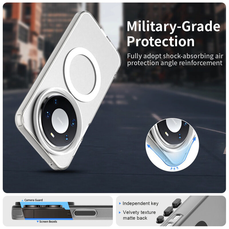 Husa Huawei Mate 80 Pro Techsuit CandyCase MagSafe, alb