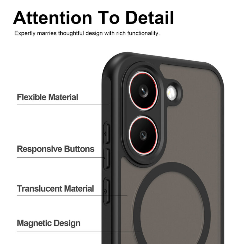 Husa Xiaomi Poco X8 Pro Techsuit HaloFrost II MagSafe, negru