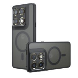 Husa Motorola Signature Techsuit PureFrost MagSafe, negru frost