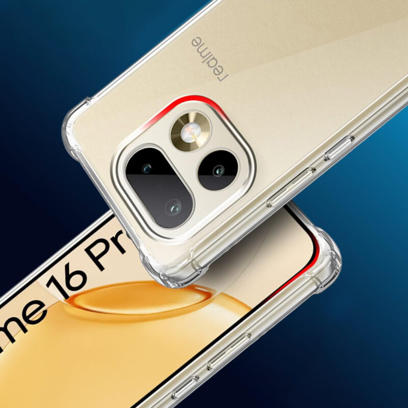 Husa Realme 16 Pro Techsuit Shockproof Clear Silicone, transparenta