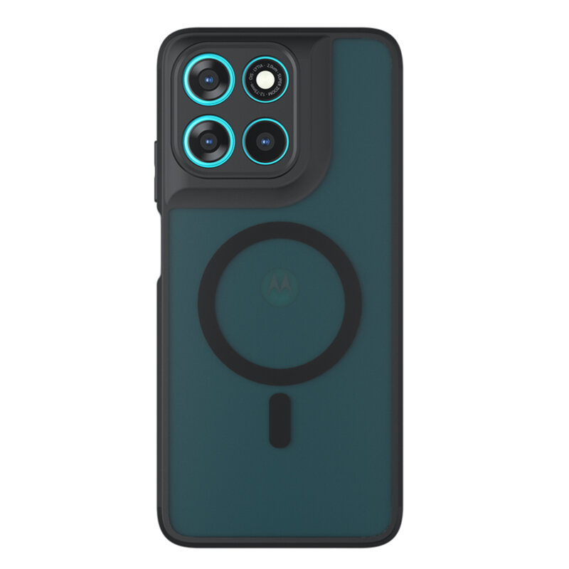 Husa Motorola Moto G77 Techsuit PureFrost MagSafe, negru frost