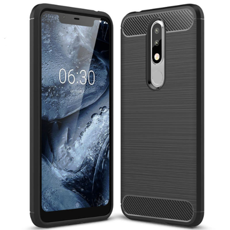 Husa Nokia X5 2018 TPU Carbon Negru