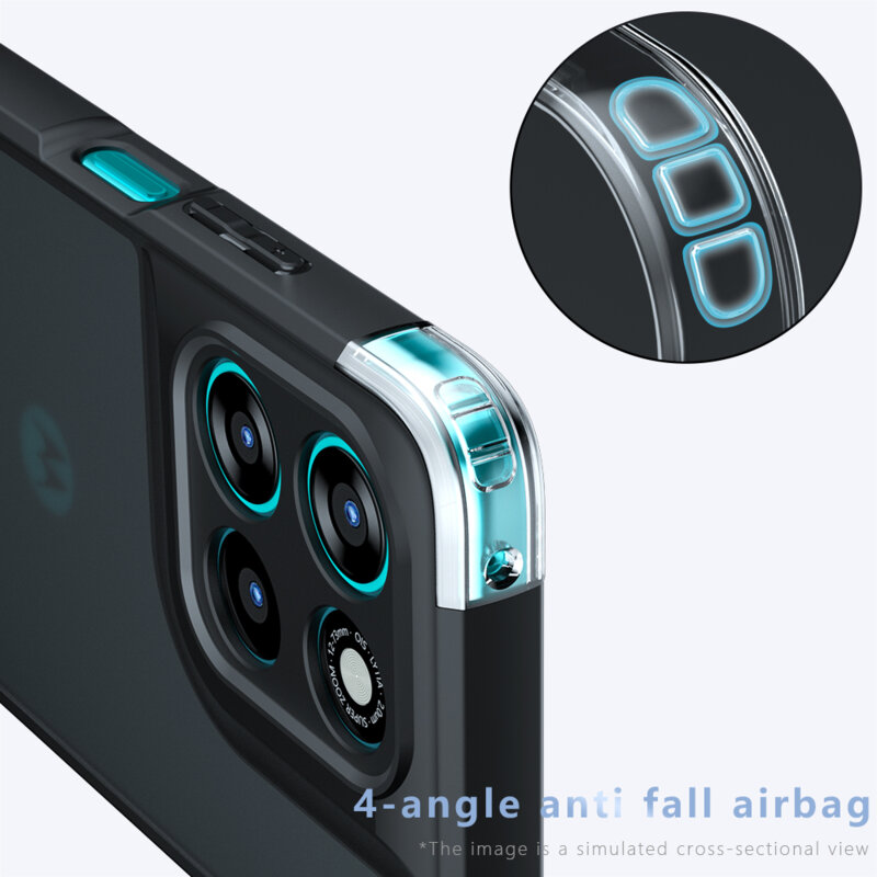 Husa Motorola Moto G67 Techsuit PureFrost MagSafe, negru frost