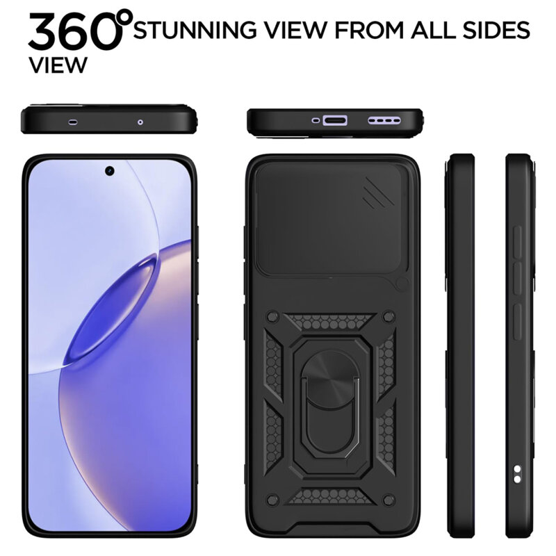 Husa Realme 16 Pro protectie camera Techsuit CamShield Series, negru
