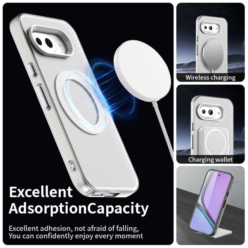 Husa Google Pixel 10a Techsuit CandyCase MagSafe, alb
