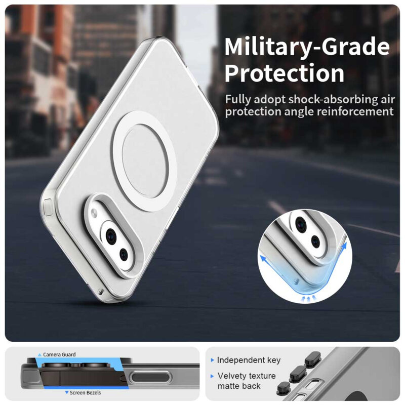 Husa Google Pixel 10a Techsuit CandyCase MagSafe, alb