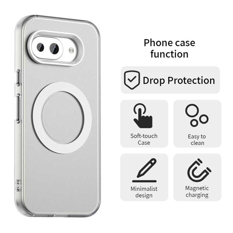 Husa Google Pixel 10a Techsuit CandyCase MagSafe, alb