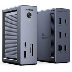 Hub 10in1, Type-C, USB, M2 NVMe, RJ45, PD100W Ugreen, 55735