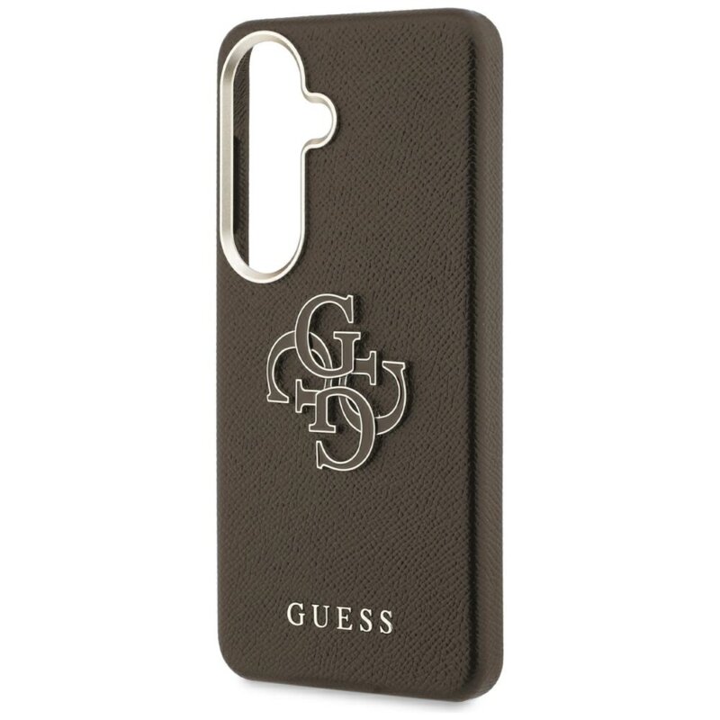 Husa Samsung Galaxy S26 Guess Grained Big 4G Metal Logo, maro, GUHCS26S5PS4RGGW