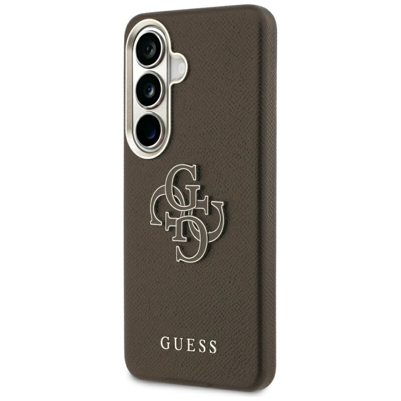 Husa Samsung Galaxy S26 Plus Guess Grained Big 4G Metal Logo, maro, GUHCS26M5PS4RGGW