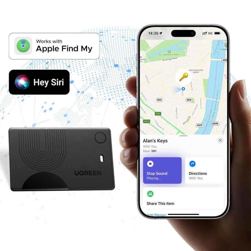 [Pachet 2x] Smart tracker iOS, Apple Find My Ugreen, 75120A