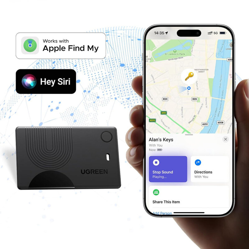 Localizator, smart tracker iOS, Apple Find My Ugreen, 75121