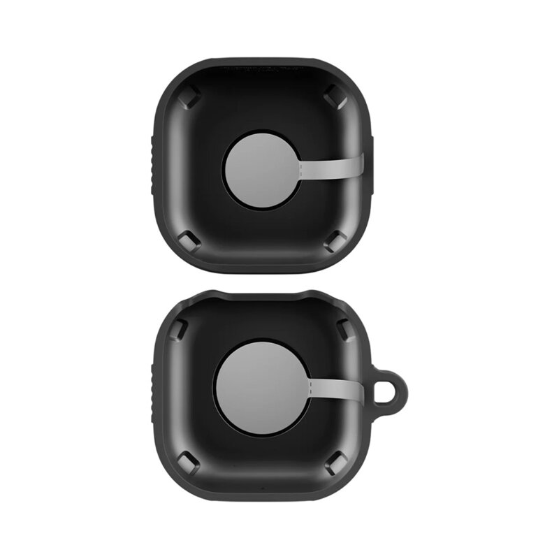 Husa Samsung Galaxy Buds 4 Spigen Rugged Armor, holder metalic, negru