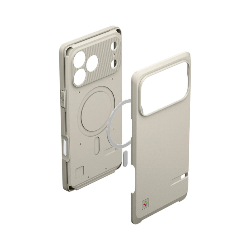 Husa iPhone 17 Pro Max Spigen Classic LS MagFit, bej