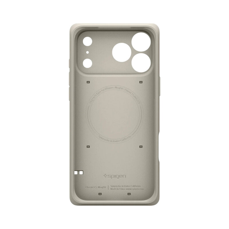 Husa iPhone 17 Pro Spigen Classic LS MagFit, bej