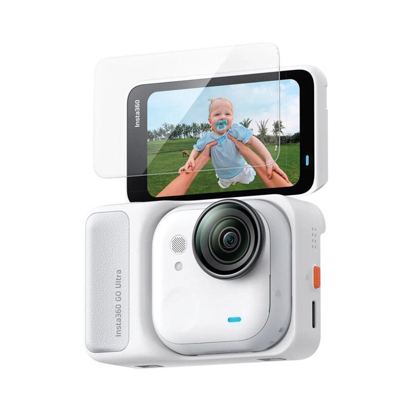 [Pachet 2x] Folie sticla Back Screen Insta360 Go Ultra Spigen Glas.tR Slim (AGL11171) , transparent