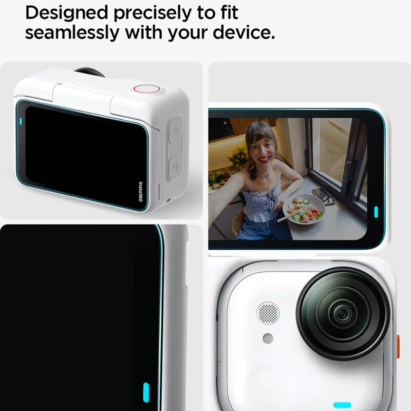 [Pachet 2x] Folie sticla Back Screen Insta360 Go Ultra Spigen Glas.tR Slim (AGL11171) , transparent