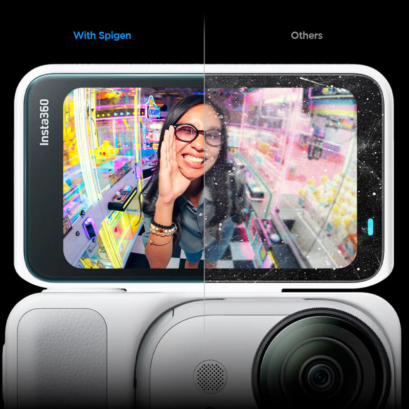 [Pachet 2x] Folie sticla Back Screen Insta360 Go Ultra Spigen Glas.tR Slim (AGL11171) , transparent