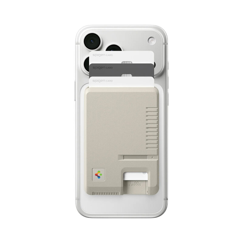 Portofel magnetic retro Spigen Classic LS, bej, AFA10949