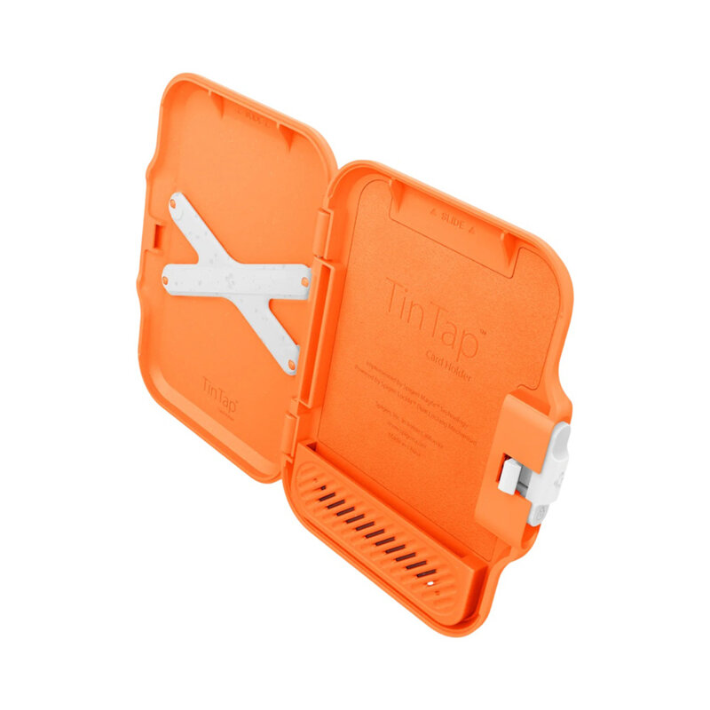 Portofel magnetic pentru telefon Spigen TinTap MagFit+, portocaliu, AFA11380