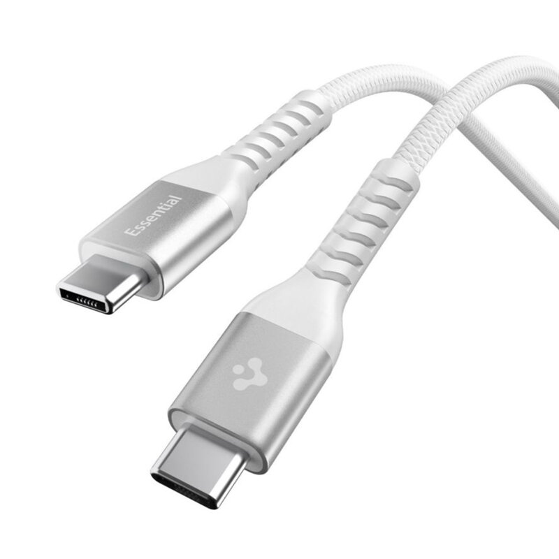 Cablu Type-C Fast Charging Spigen, 100W, 1m, alb, EB10010CCA