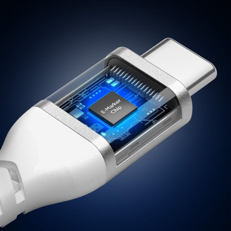 Cablu Type-C Fast Charging Spigen, 100W, 1m, alb, EB10010CCA