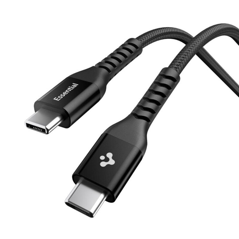 Cablu Type-C Fast Charging Spigen, 100W, 1m, negru, EB10010CCA