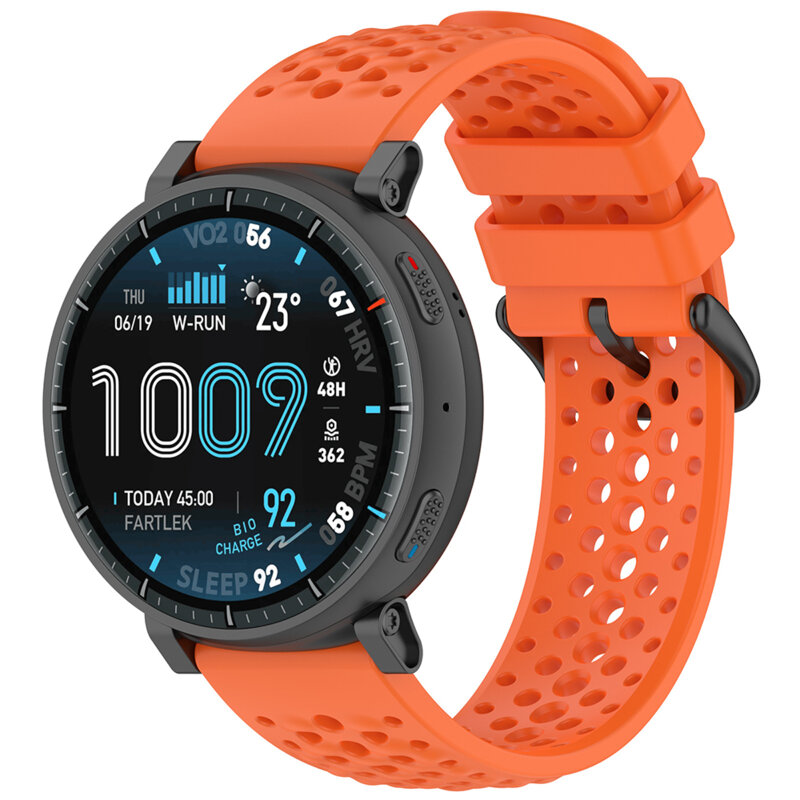 Curea Huawei Watch GT 5 46mm Techsuit, portocaliu, W083