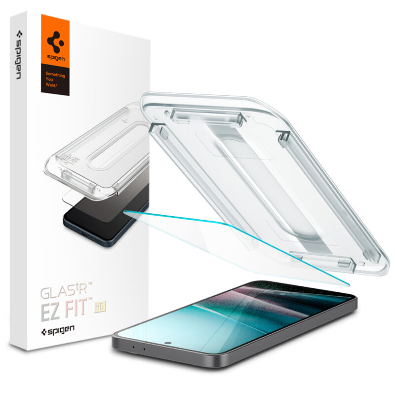 [Pachet 2x] Folie Samsung Galaxy A37 5G Spigen Glas.tR EZ Fit, transparenta