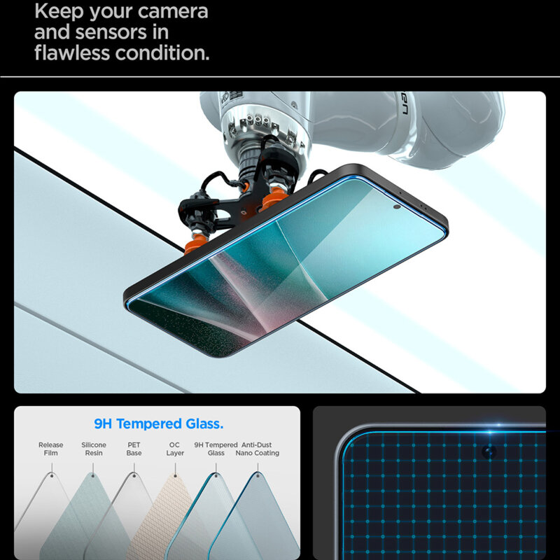 [Pachet 2x] Folie Samsung Galaxy A37 5G Spigen Glas.tR EZ Fit, transparenta