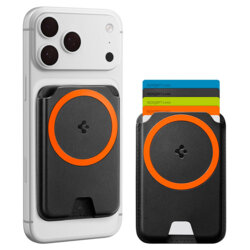 Portofel magnetic pentru telefon Spigen, negru/portocaliu, AFA11336