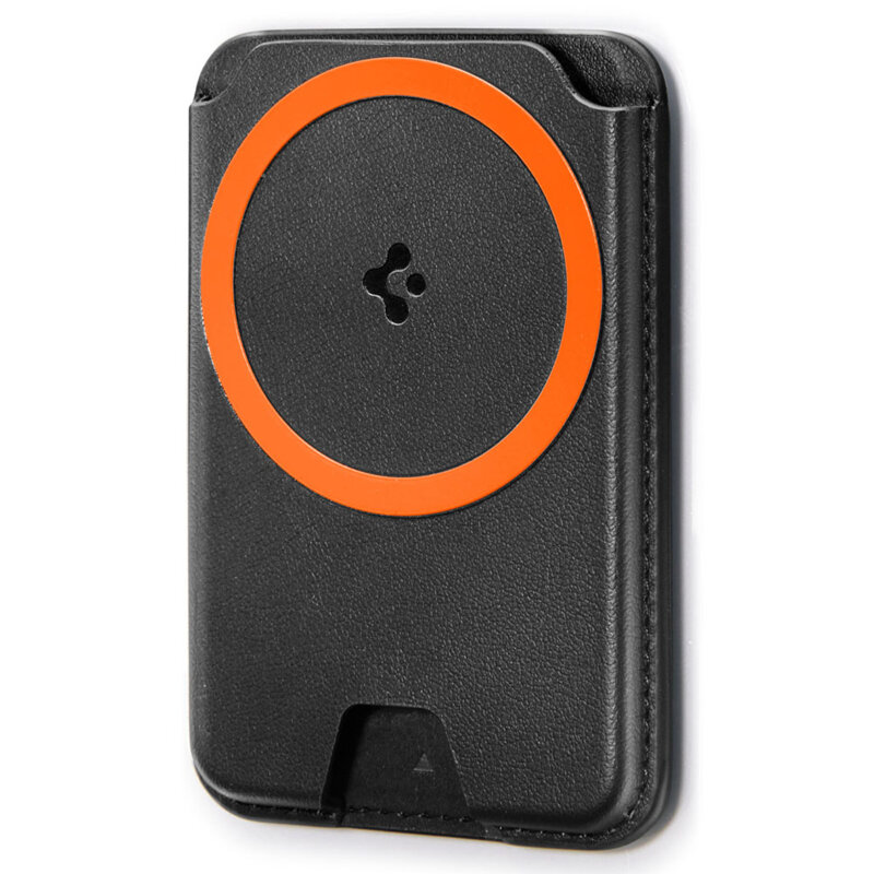 Portofel magnetic pentru telefon Spigen, negru/portocaliu, AFA11336