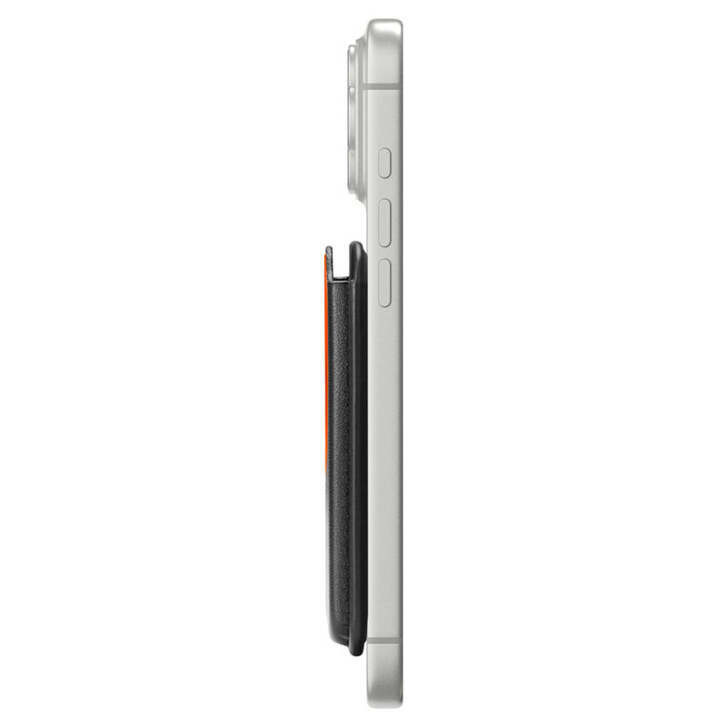 Portofel magnetic pentru telefon Spigen, negru/portocaliu, AFA11336