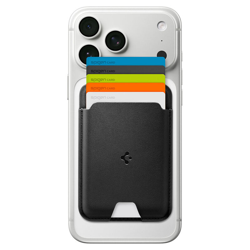 Portofel magnetic pentru telefon Spigen, negru/portocaliu, AFA11337