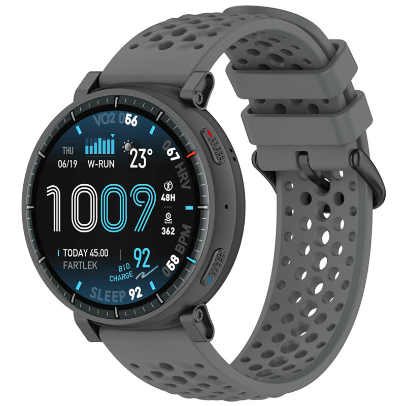 Curea Fossil Hybrid HR 22mm Techsuit, gri, W083