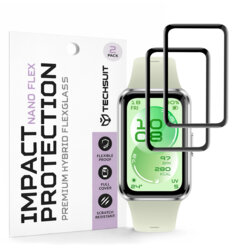 [Pachet 2x] Folie Huawei Band 11 Techsuit Nano Flex, negru