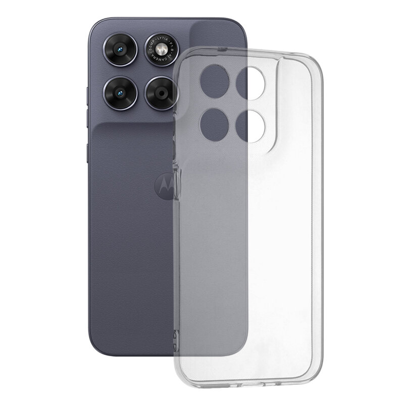 Husa Motorola Moto G67 Techsuit Clear Silicone, transparenta