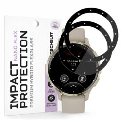 [Pachet 2x] Folie Garmin Venu 3S Techsuit Nano Flex, negru