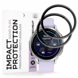 [Pachet 2x] Folie Garmin Venu 4 41mm Techsuit Nano Flex, negru