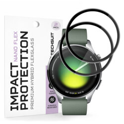 [Pachet 2x] Folie Xiaomi Watch 5 (47mm) Techsuit Nano Flex, negru