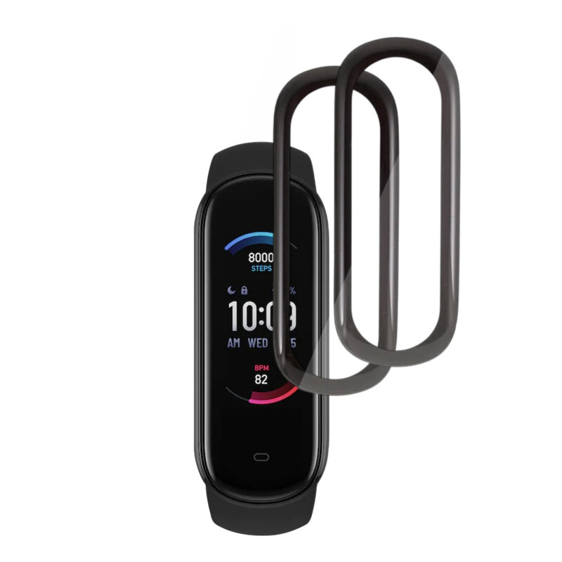 [Pachet 2x] Folie Amazfit Band 5 Techsuit Nano Flex, negru