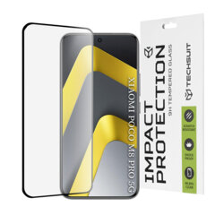 Folie sticla Xiaomi Poco M8 Pro 5G Techsuit 111D Full Glue Full Cover, negru