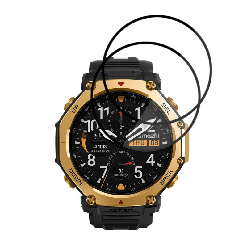 [Pachet 2x] Folie Amazfit T-Rex 3 Pro 48mm Techsuit Nano Flex, negru
