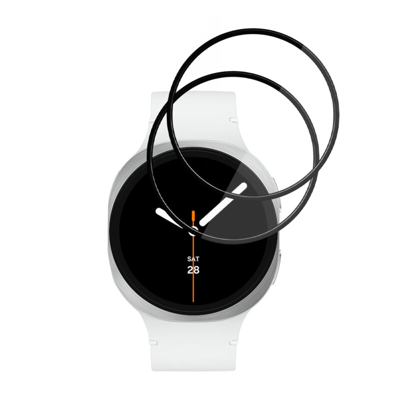 [Pachet 2x] Folie Samsung Galaxy Watch8 44mm Techsuit Nano Flex, negru